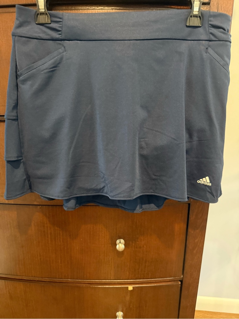 Adidas Girls Golf Ruffle Skort Navy XL NWT